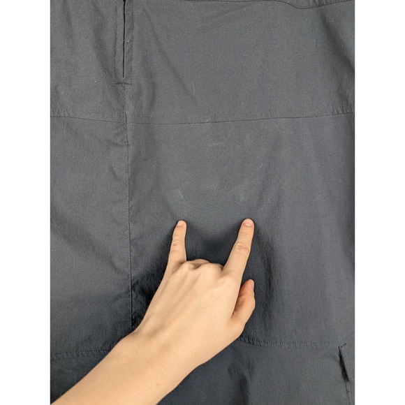 Vintage Royal Robbins Black Skirt 14 Large Cargo Pockets Active‎ Flared Hiking - Picture 8 of 8